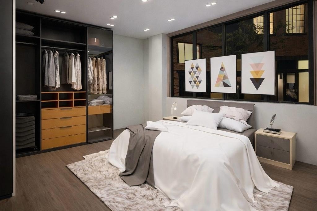 Sophisticated bedroom design